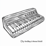 Musical Melodica Keyboard Coloring Pages 3