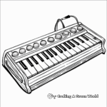 Musical Melodica Keyboard Coloring Pages 4