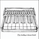 Musical Organ Keyboard Coloring Pages 3