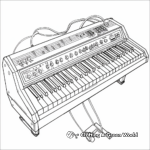 Musical Organ Keyboard Coloring Pages 4