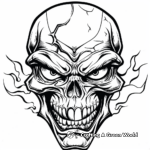 Mutant Skull Coloring Pages for Extra Terror 2