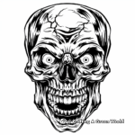 Mutant Skull Coloring Pages for Extra Terror 3