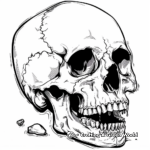 Mutant Skull Coloring Pages for Extra Terror 4