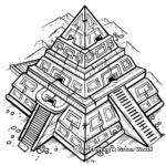 Mysterious Egyptian Pyramid Maze Coloring Pages 2