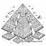 Mysterious Egyptian Pyramid Maze Coloring Pages 3