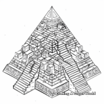 Mysterious Egyptian Pyramid Maze Coloring Pages 4