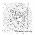 Mystic Moon Magic Coloring Pages 1