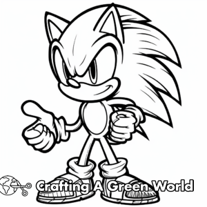 Dark Sonic Coloring Pages - Free &amp; Printable!