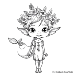 Mystical Elf Coloring Pages 2