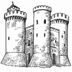 Mystical Italian Castles Coloring Pages 1
