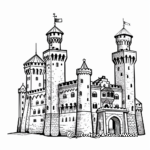 Mystical Italian Castles Coloring Pages 2