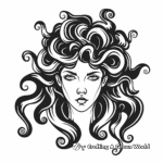 Mystical Medusa Greek Mythology Coloring Pages 1