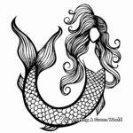 Mystical Mermaid Coloring Pages 4
