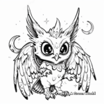 Mystical Moonlight Owlicorn Coloring Pages 2