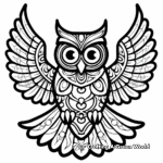 Mystical Psychedelic Owl Coloring Pages 1