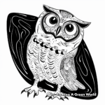 Mystical Psychedelic Owl Coloring Pages 3