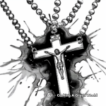 Mystical Rose Rosary Coloring Pages 1