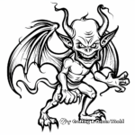 Mystical Shadow Demon Coloring Pages 1