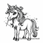 Mystical Unicorn Magic Coloring Pages 1