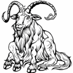 Mythical Capricorn Beast Coloring Pages 2