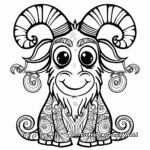 Mythical Capricorn Beast Coloring Pages 3