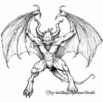 Mythical Demon Creatures Coloring Pages 1