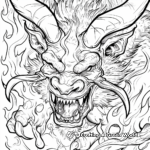Mythical Demon Creatures Coloring Pages 4