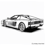 Mythical Ferrari Testarossa Coloring Pages 1