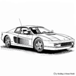 Mythical Ferrari Testarossa Coloring Pages 2