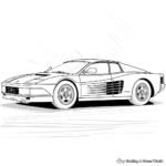 Mythical Ferrari Testarossa Coloring Pages 4