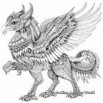 Mythical Griffin Creature Coloring Pages 4