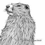 Mythical Groundhog Page for Artists to Color 3