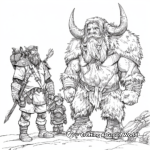 Mythical Races: DND Character Coloring Pages 1