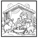 Nativity Scene Christmas Story Coloring Pages 3