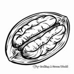 Natural Pecan Nut Oval Coloring Pages 1