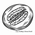 Natural Pecan Nut Oval Coloring Pages 4