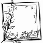 Nature Inside Square Frames Coloring Pages 3