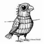 Nature-Inspired Bird Pinata Coloring Pages 3