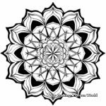 Nature-Inspired Geometric Mandala Coloring Pages 1