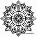 Nature-Inspired Geometric Mandala Coloring Pages 2