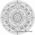 Nature-Inspired Geometric Mandala Coloring Pages 3