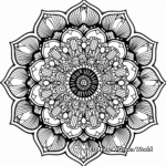 Nature-Inspired Geometric Mandala Coloring Pages 4