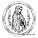 Nature-Inspired Our Lady of Guadalupe Coloring Pages 3