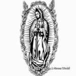 Nature-Inspired Our Lady of Guadalupe Coloring Pages 4