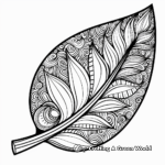 Nature-Inspired Paisley Leaf Coloring Pages 2