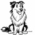 Nature-Themed Farm Collie Coloring Pages 1