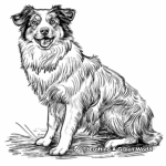 Nature-Themed Farm Collie Coloring Pages 3