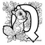 Nature Themed Letter Q Coloring Pages 2