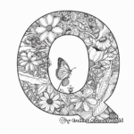 Nature Themed Letter Q Coloring Pages 3