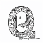 Nature Themed Letter Q Coloring Pages 4